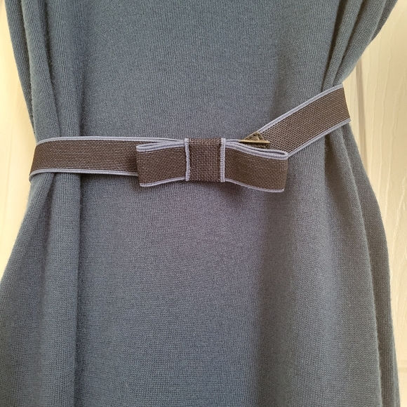 LOFT by Ann Taylor blue sweater dress with belt - Picture 5 of 6
